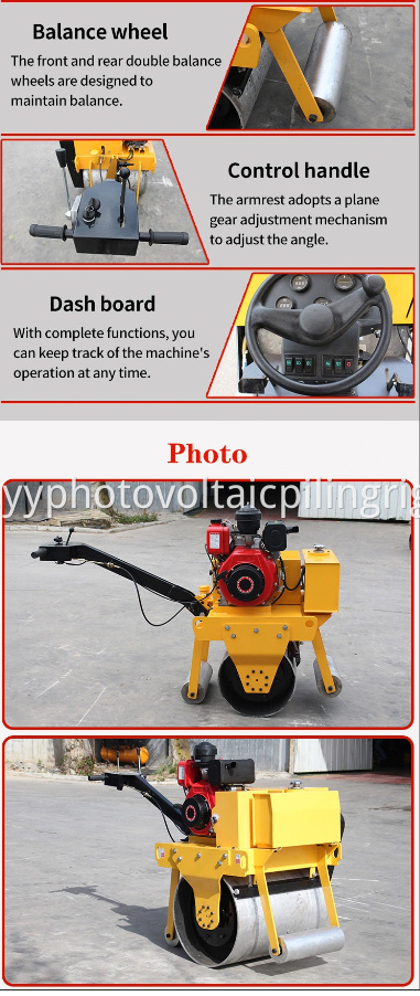 Chinese Supplier Hand Held Small Double Drum Roller Compactor Road Roller Details1 Jpg